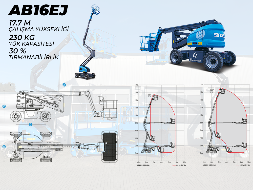 AKÜLÜ  EKLEMLİ PLATFORMLAR - 18MT Akülü Eklemli Platform